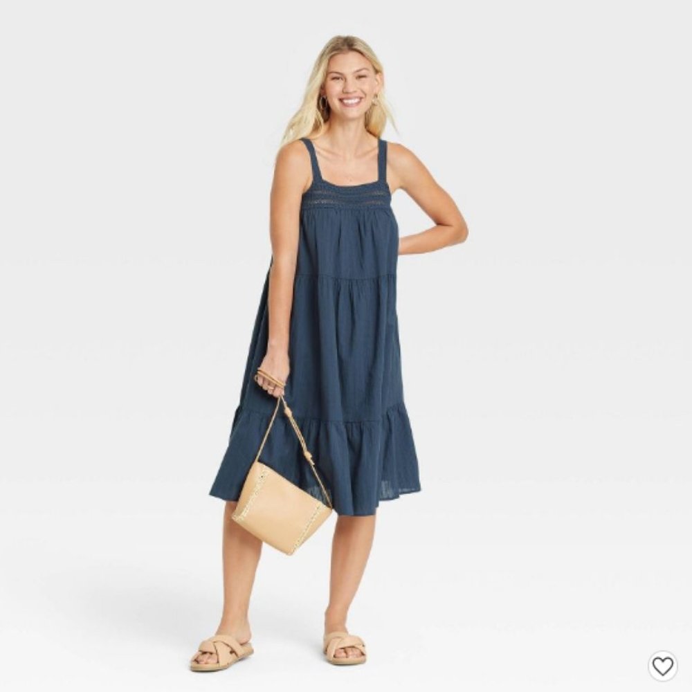 Women's Sleeveless Crochet Trim Dress - Universal Thread™Size S New With Tags 11